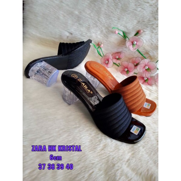 sandal Heels Hak Kaca/sandal kaca/sandal heels wanita