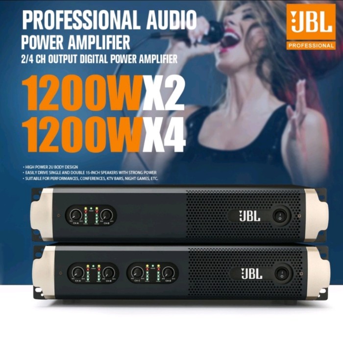 Ampli Jbl Rs4500 / Rs2500 2/4 Channel Power Amplifier 1200 Watt