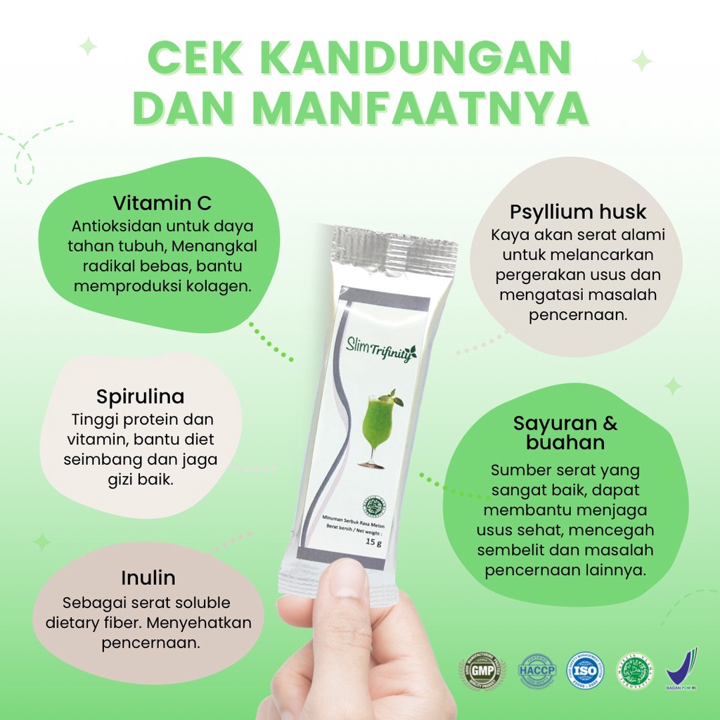 pelangsing slim trifinity diet herbal alami per 1 sachet