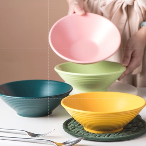 MANGKOK SAJI KERAMIK / MANGKOK TAHAN PANAS - Mangkok Pink