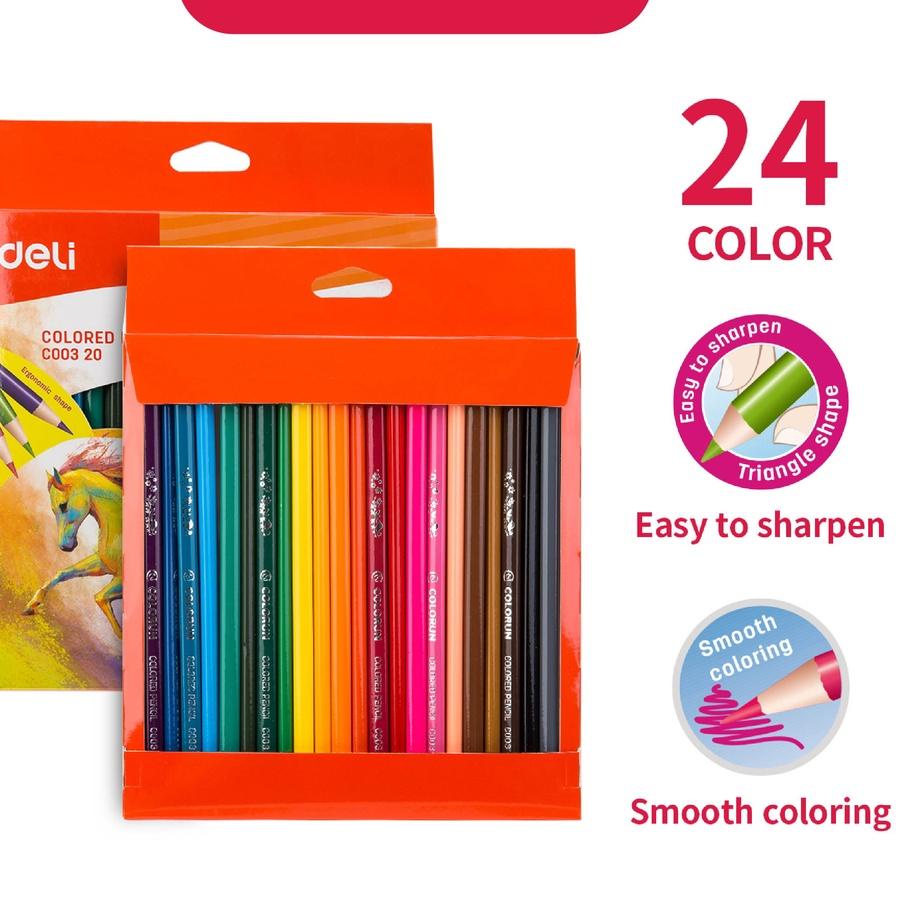 

New - Deli EC - Peralatan Sekolah Pensil Warna Anak Isi 24 PCS