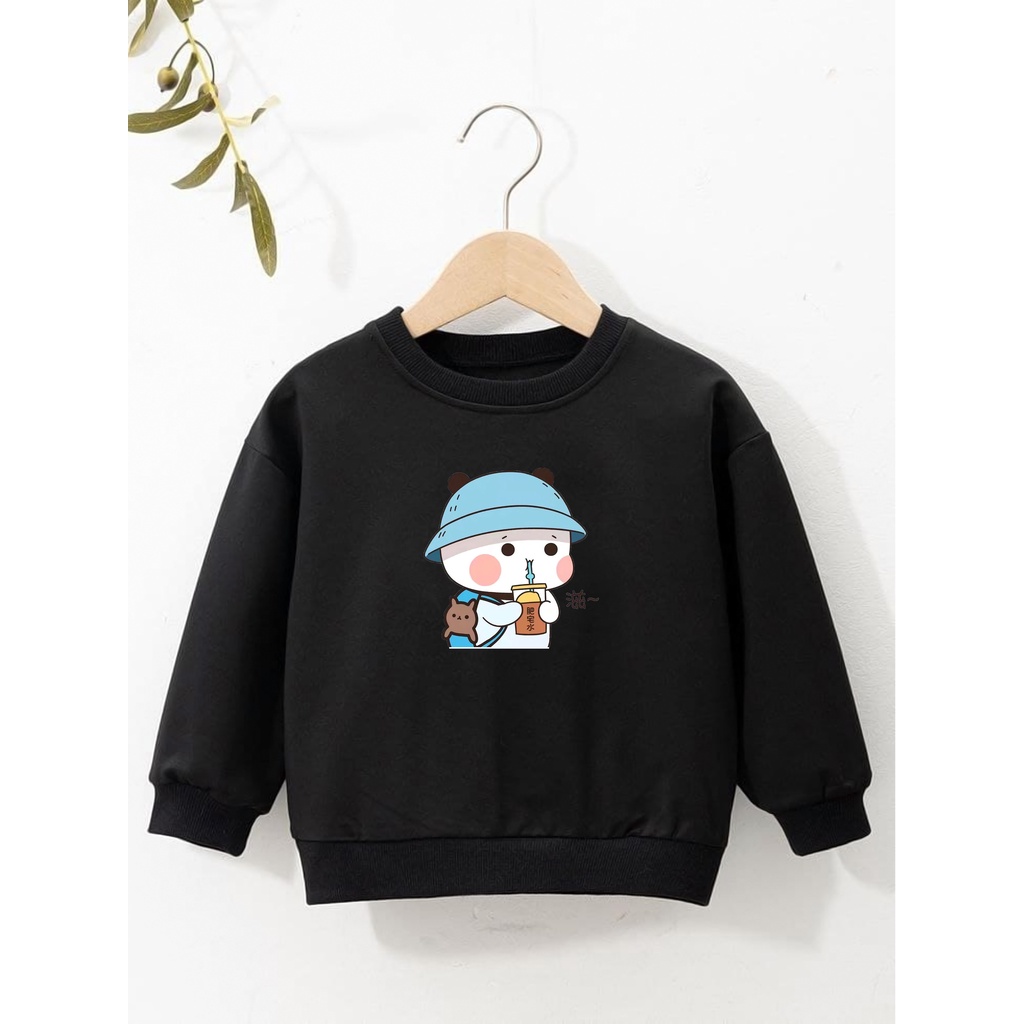 Sweater Perempuan Usia 2 - 12 Tahun Crewneck PANDA SERIES Switer Cewek Cowok