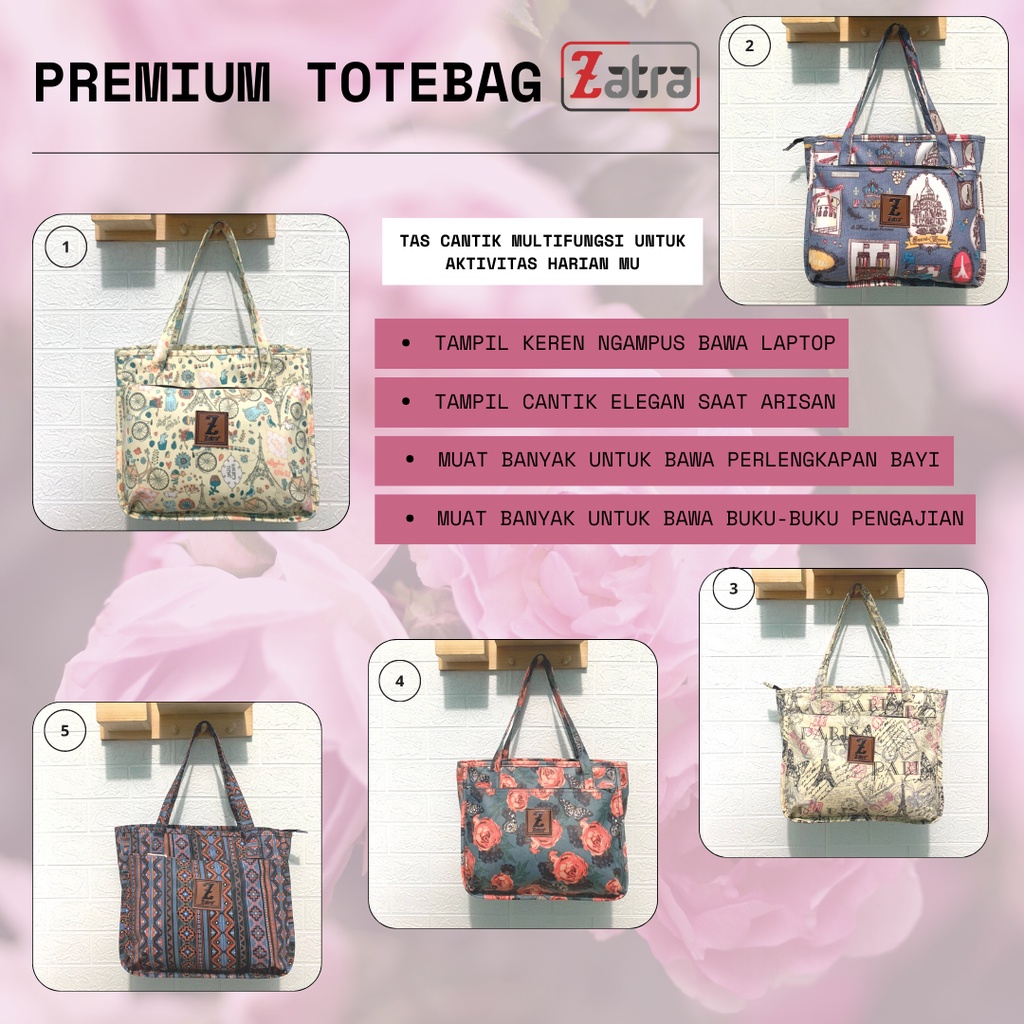 TAS WANITA TOTEBAG PREMIUM WATERPROOF JUMBO