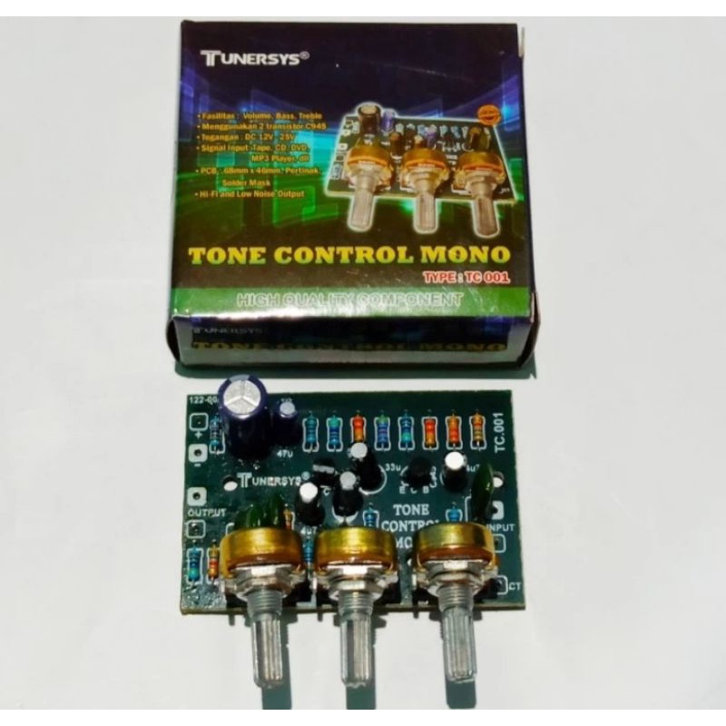 Tone Control Mono 2 Transistor Tunersys TC 001