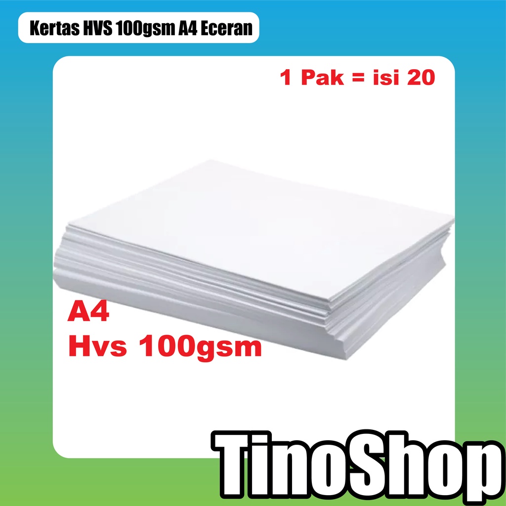 

Jual Kertas HVS 100gsm A4 Eceran / Kertas Print Putih