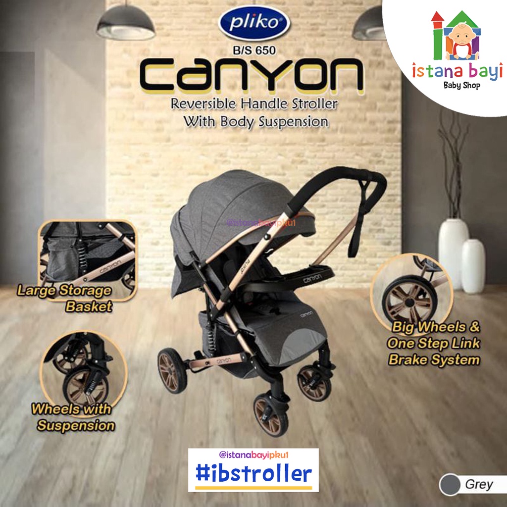 Pliko Baby Stroller Canyon B/S650 - Kereta Dorong Bayi/ Stroller Bayi