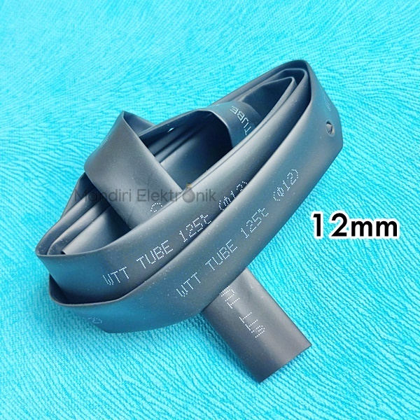 Kabel Bakar Selongsong Bakar Isolasi Heat Shrink Tube Hitam per 1 Meter Heatshrink 2 3 4 5 6 7 8 9 10 12 14 15 16 20 mm