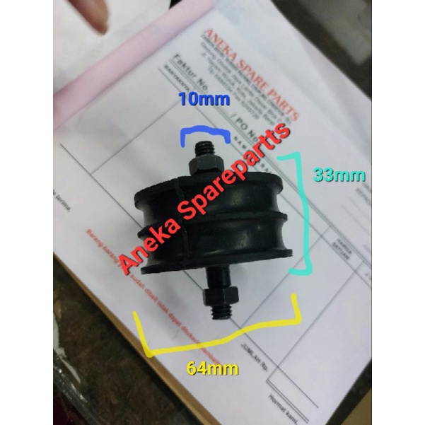 monting baut 60mm x 30mm baut 10mm dudukan mesin dudukan ac anti getar