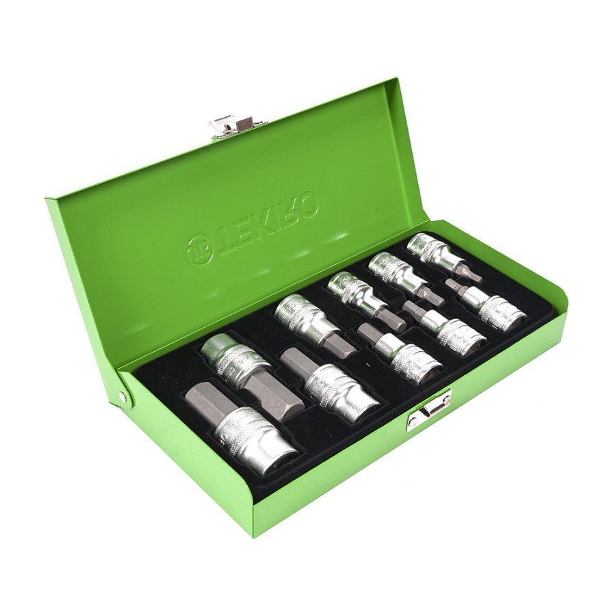 TEKIRO 1/2 KUNCI SOCK L SET 10PCS/HEX BIT SOCKET SET 10PCS TEKIRO SC-HB0638