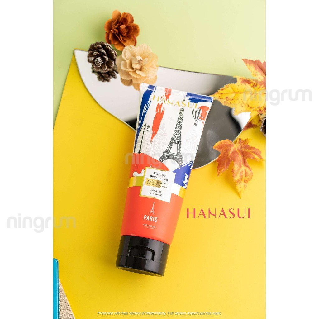 Ningrum - HANASUI Perfume Body Lotion 180mL | UVA UVB Protection | Sydney Tokyo Paris Parfum Losyen Original BPOM - 5014