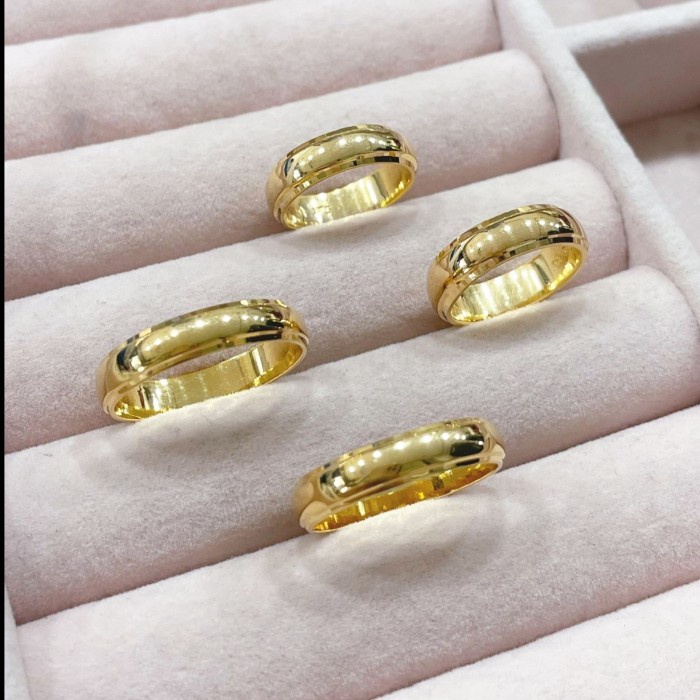 Cincin emas 375 Couple/Wedding ring 2,1gr RING 8,10,12,14,16,18,20,22