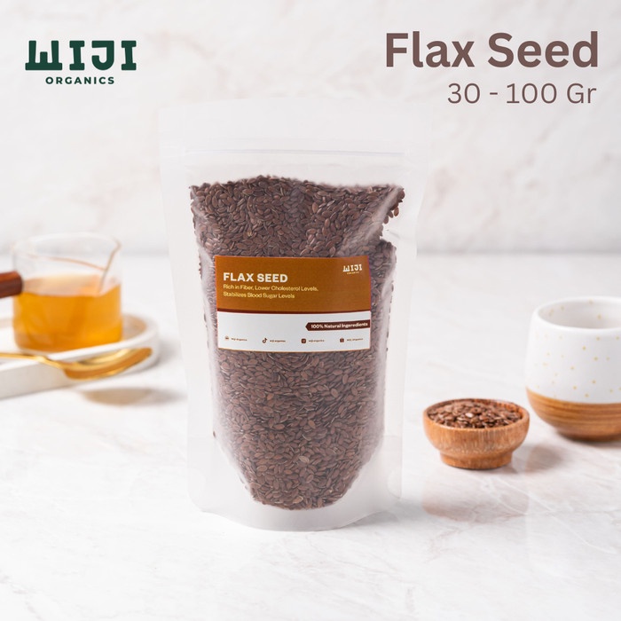 

Brown Flax Seed Biji Rami Cokelat Organik Premium 30 Gr - 100 Gr - 30 Gram