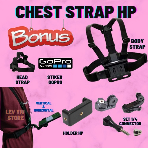 Str Body Chest Strap Action Camera Gopro Chest Strap Hp Head Strap Phone