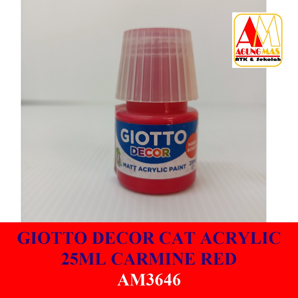 

GIOTTO DECOR CAT ACRYLIC 25ML CARMINE RED