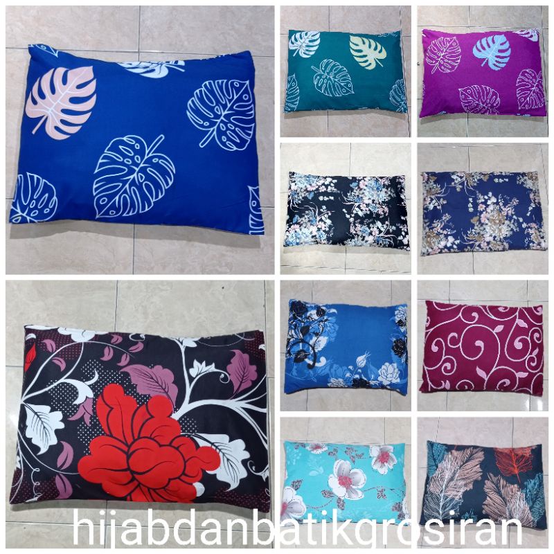 Sarung Bantal Dewasa Motif Bunga Katun Ukuran 60×45