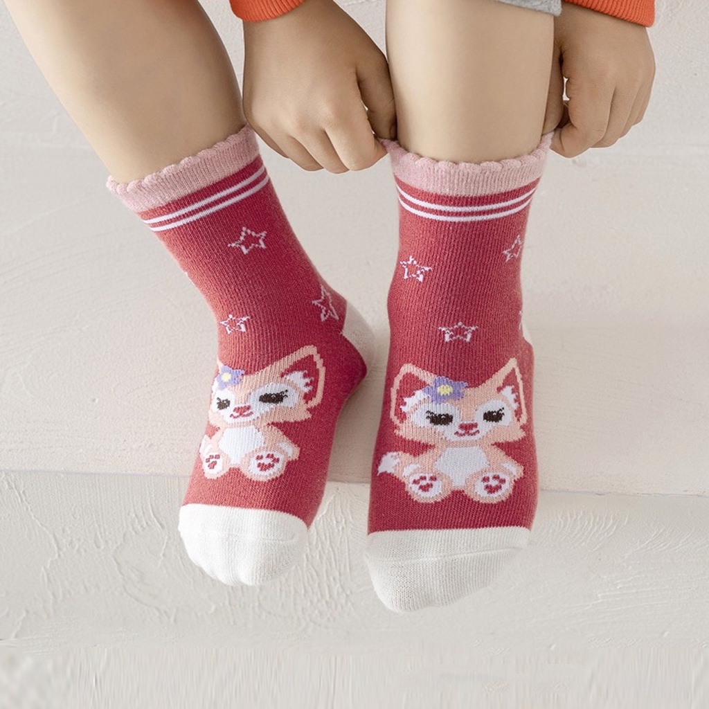BRGUNIK Kaos Kaki Anak Motif Linabell Kaus Kaki Bayi Lucu KK058