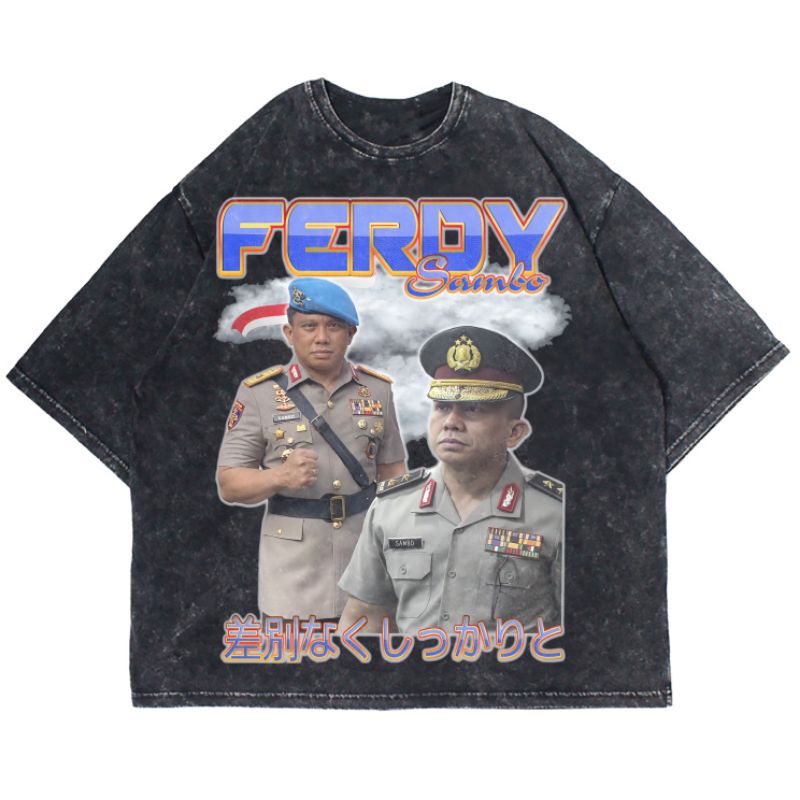 Patternmerch "Ferdy sambo" Oversize T-shirt | washed tee | kaos vintage