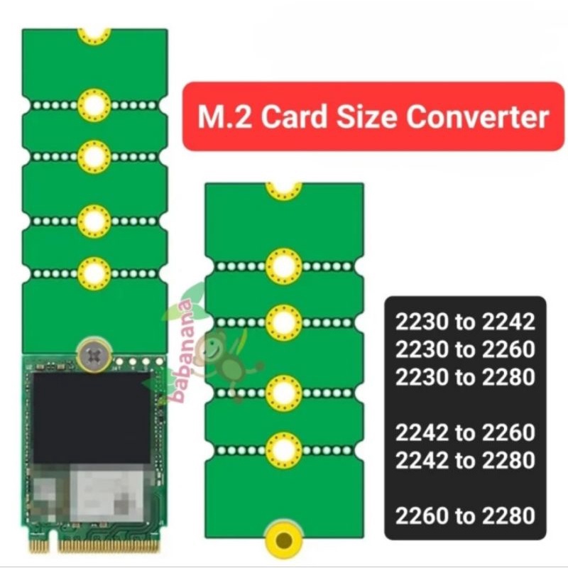 M.2 Sata Nvme Size Converter Extender Bracket Card 2230 2242 2260 2280