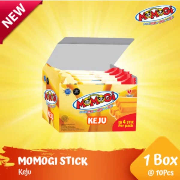 

Momogi Stick Snack Makanan Ringan keju-coklat-jagung bakar - 1 box