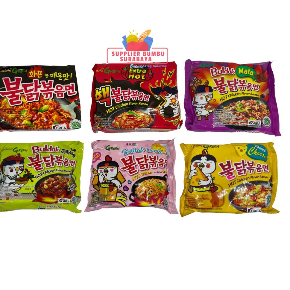 

12.12 Promo Brand Samyang Green Hot Chicken Cheese Carbonara Extreme Aneka Varian 140g (Mie Instan Korea Halal) gas !!