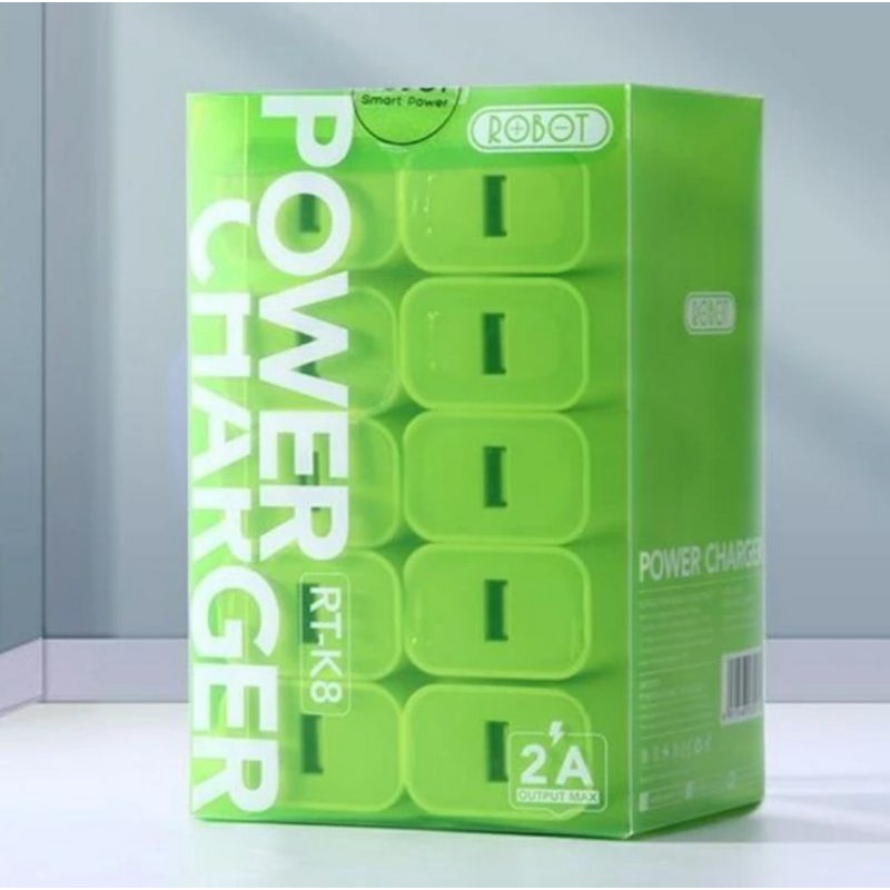 [COD] KEPALA CHARGER ADAPTOR ROBOT RT-K8 2A POWER CHARGER RT K8 / BATOK CARGER CASAN HP
