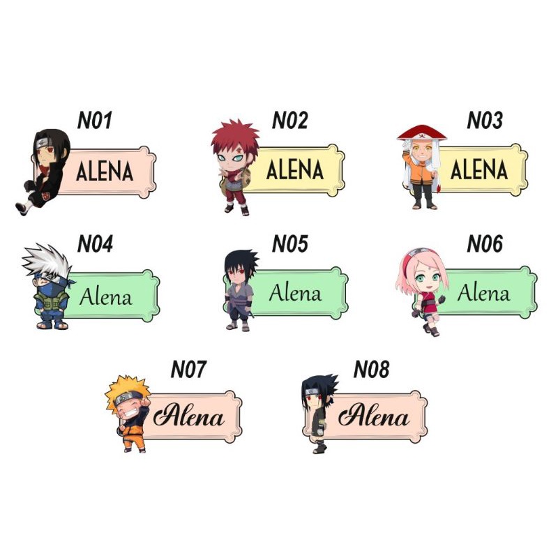 

60 pcs Stiker label nama kain baju setrika