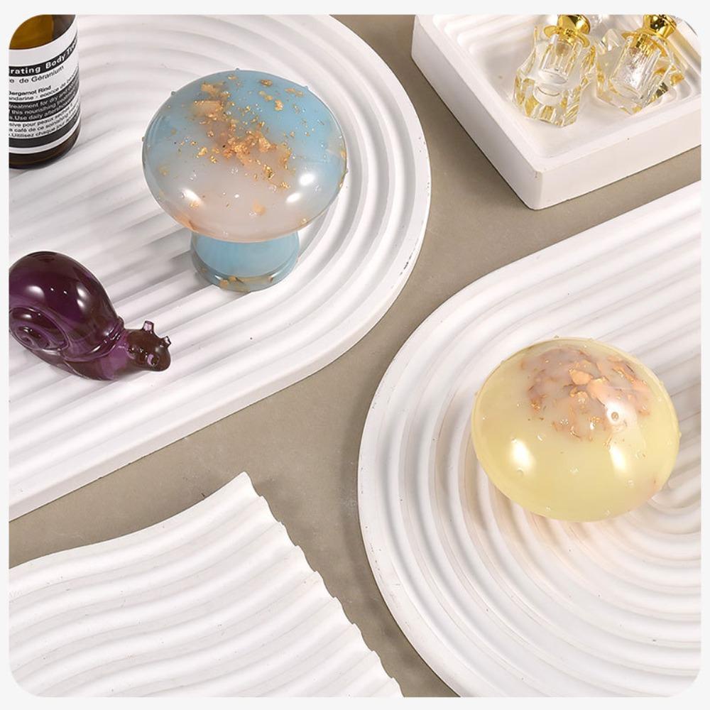 Pineapple Tray Silicone Mold Cetakan Piring Bentuk U Gypsum Beton Geometris