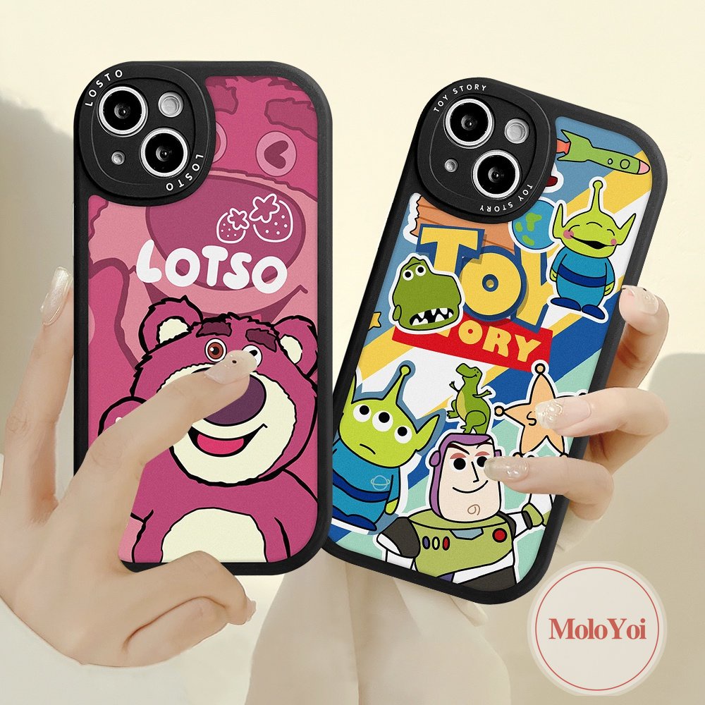 IPHONE Case Toy Story Kartun Lucu Kompatibel Untuk Iphone11 14 13 12 Pro MAX XR 7 8 6 6s 14 Plus X XS MAX SE 2020berry Bear Losto Soft TPU Back Case