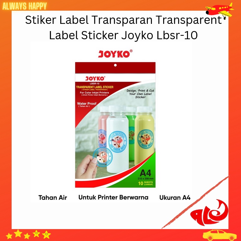 

Stiker Label Transparan Transparent Label Sticker Joyko Lbsr-10 Murah