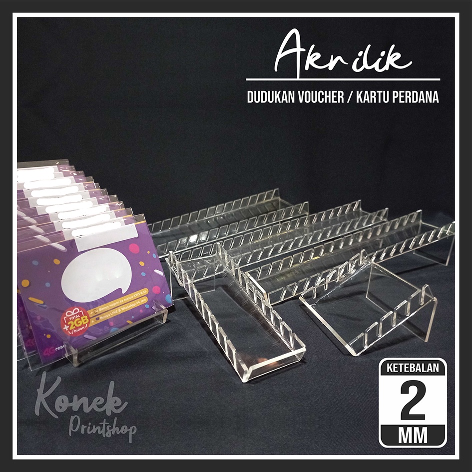 Dinaro24 Tempat Kartu Perdana Dudukan Kartu Perdana Rak Kartu Perdana Rak Voucher Dudukan Voucher
