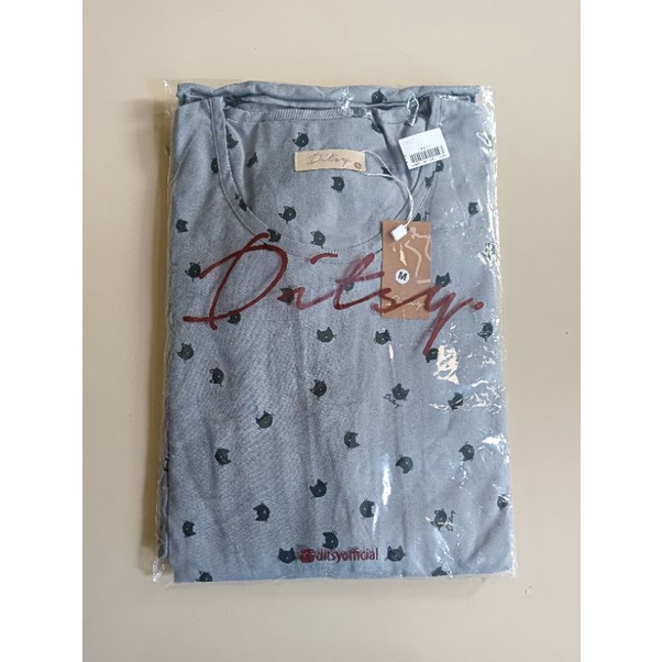Ditsy Cat Grey Size M