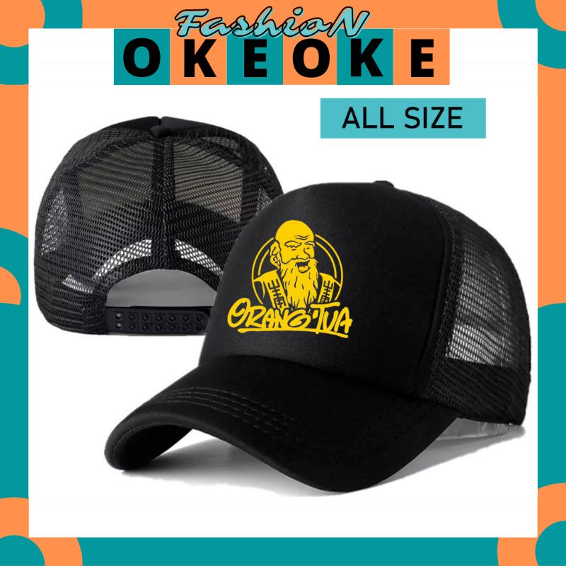 OkeOkeFashion Topi Trucker ORAANG TUA - Topi Distro ORANG TUA Logo - Topi ORANG TUA Premium - Topi P