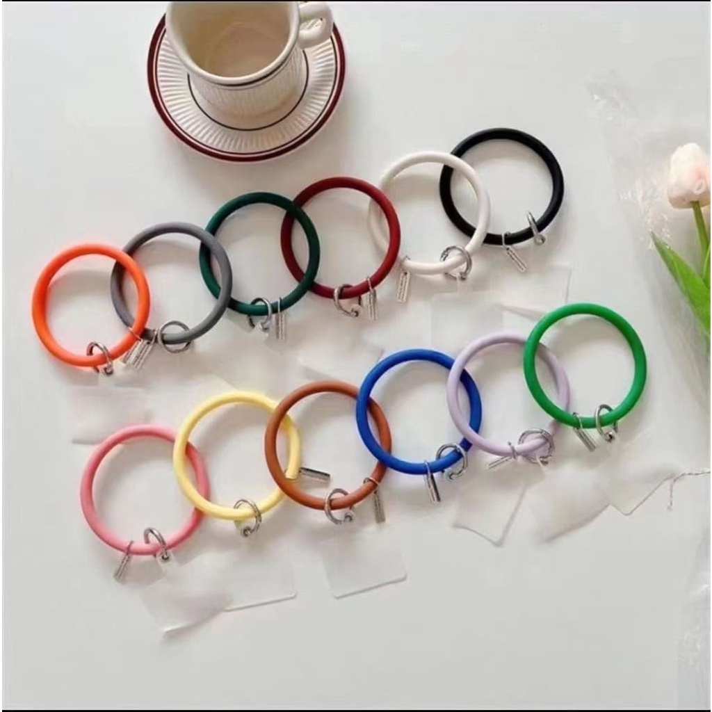 Gantungan HP Bulat / Gelang HP Silicon / Gelang Candy Untuk Semua HP READY NEW KING