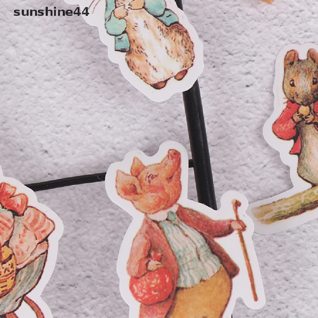 Sunshine 11Pcs Stiker DIY Scrapbooking Kartun Peter Kelinci Album Sticker Pack.