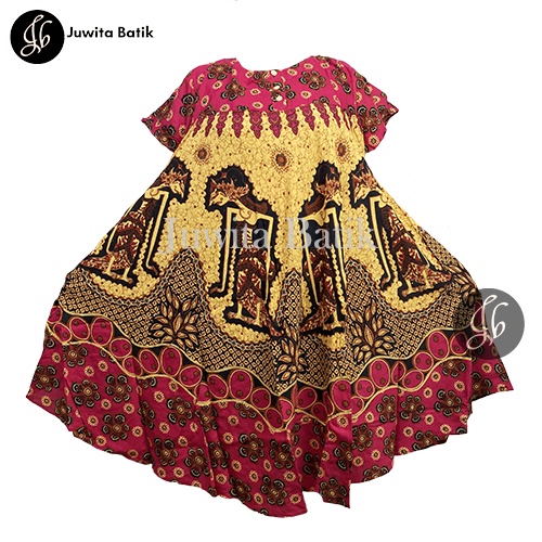 Juwita Batik - Daster Jumbo LD 130 3XL Wayang TERBARU Klok Pola BUSUI FRIENDLY