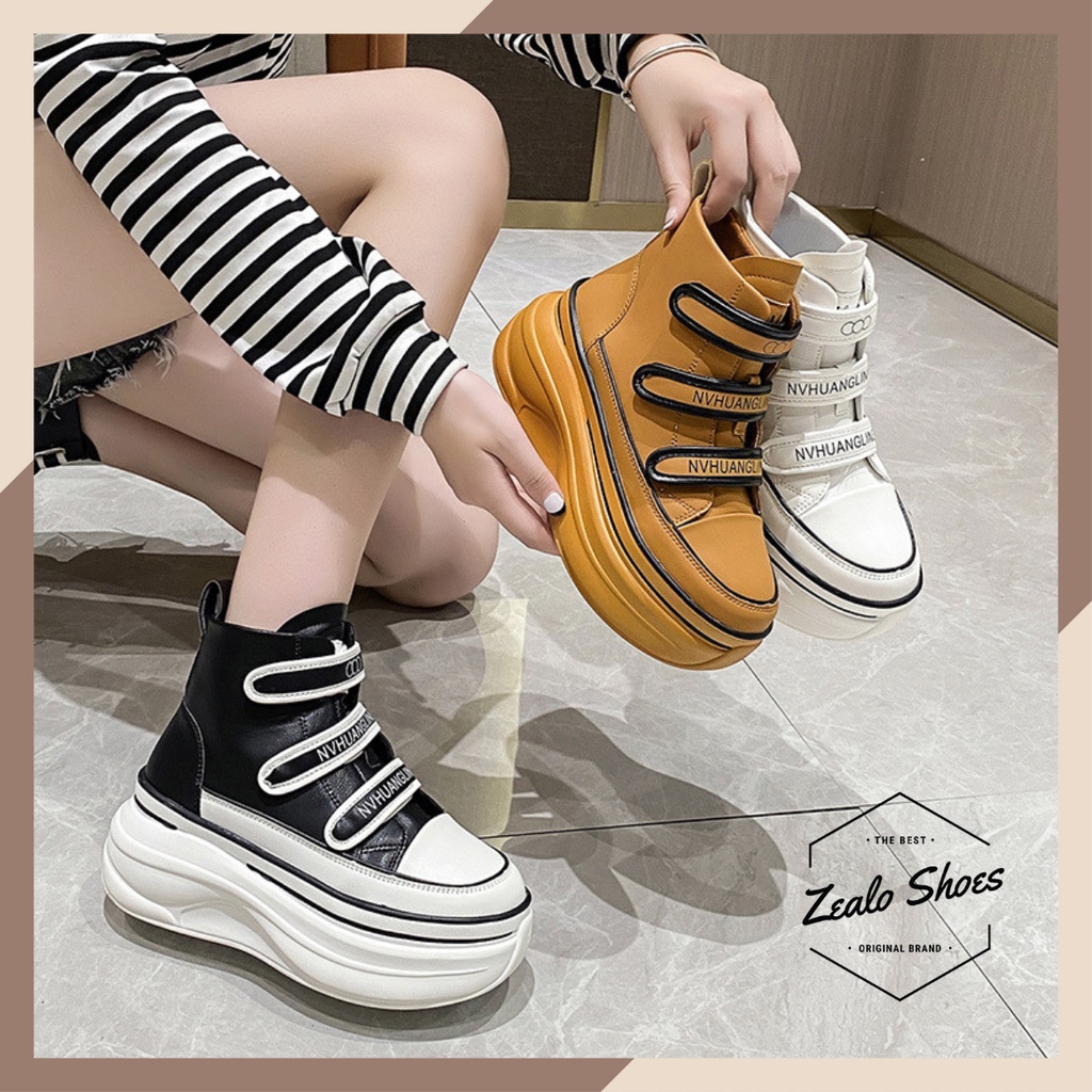 Zealo.Shoes 238 Sepatu Sneakers Black/White Shoe Wanita Import Premium Quality