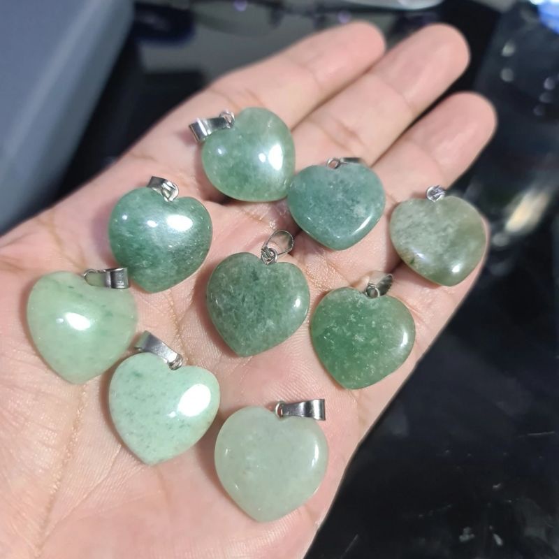 Green Aventurine Heart Liontin pendant 2cm