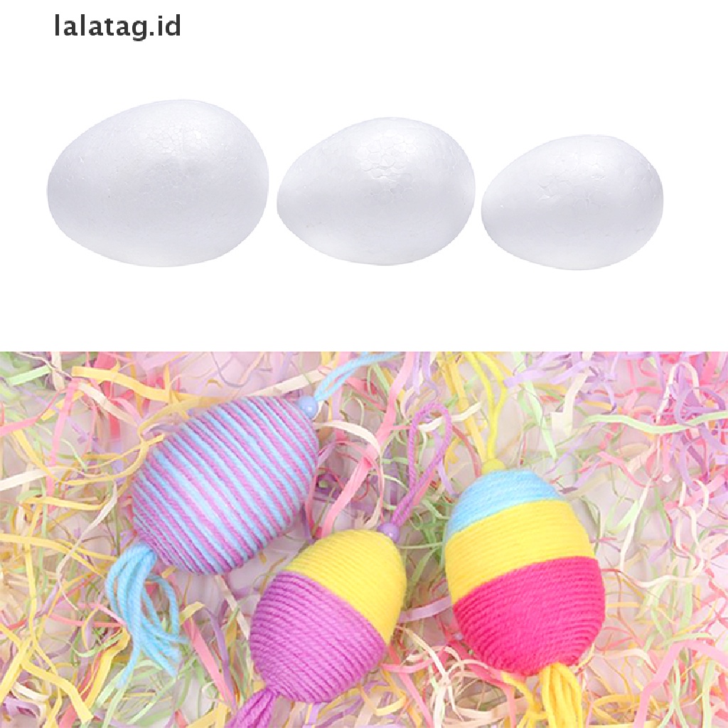 [lalatag] 10pcs Telur Paskah Styrofoam Bola Busa Handmade DIY Craft Dekorasi Pesta [ID]