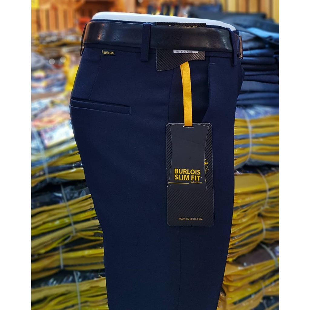 Burlois Store Original celana kerja formal kantor bahan jumbo SlimFit