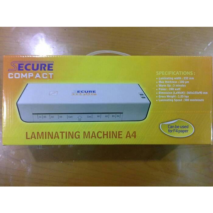 

SECURE COMPACT ukuran A4 / F4 - Mesin Laminating / Alat Press