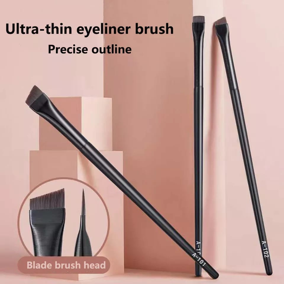 Ultra Thin Precision Firming Knife Edge Fine Eyeliner Brush Eyebrow Kuas