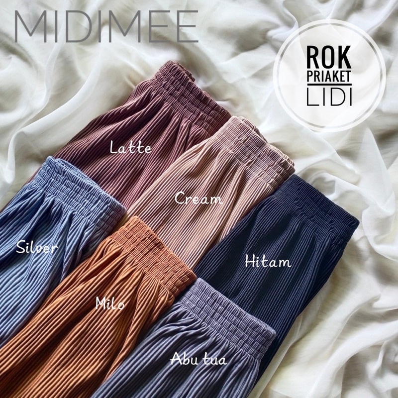 ROK SPAN PLISKET LIDI BAHAN HYGET PREMIUM/ROK PANJANG PLISKET