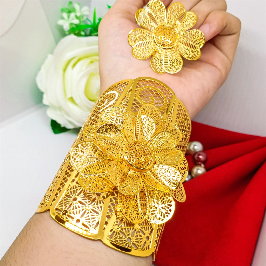 Gelang Xuping Bangkok Gelang kendari Terbaru Dubai Perhiasan lapis Emas 24k Wanita Motif