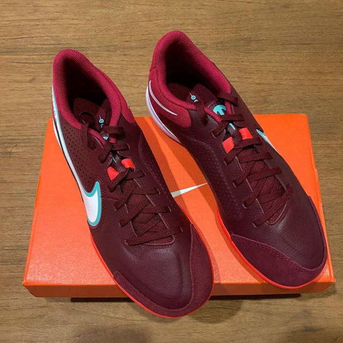 SEPATU FUTSAL NIKE TIEMPO LEGEND 9 ACADEMY IC MAROON ORIGINAL BNIB