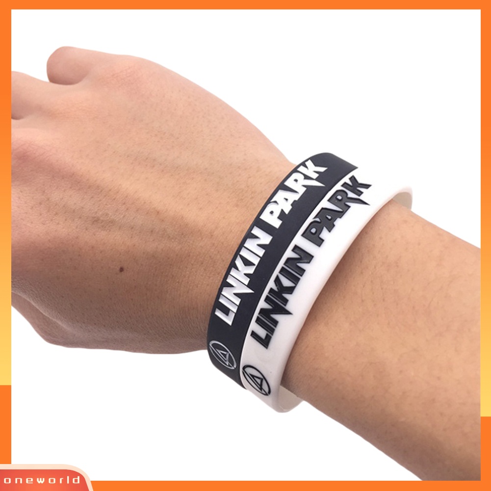 {oneworld} Gelang Tali Silikon Pria Wanita Linkin Park Rock Band Hadiah Natal