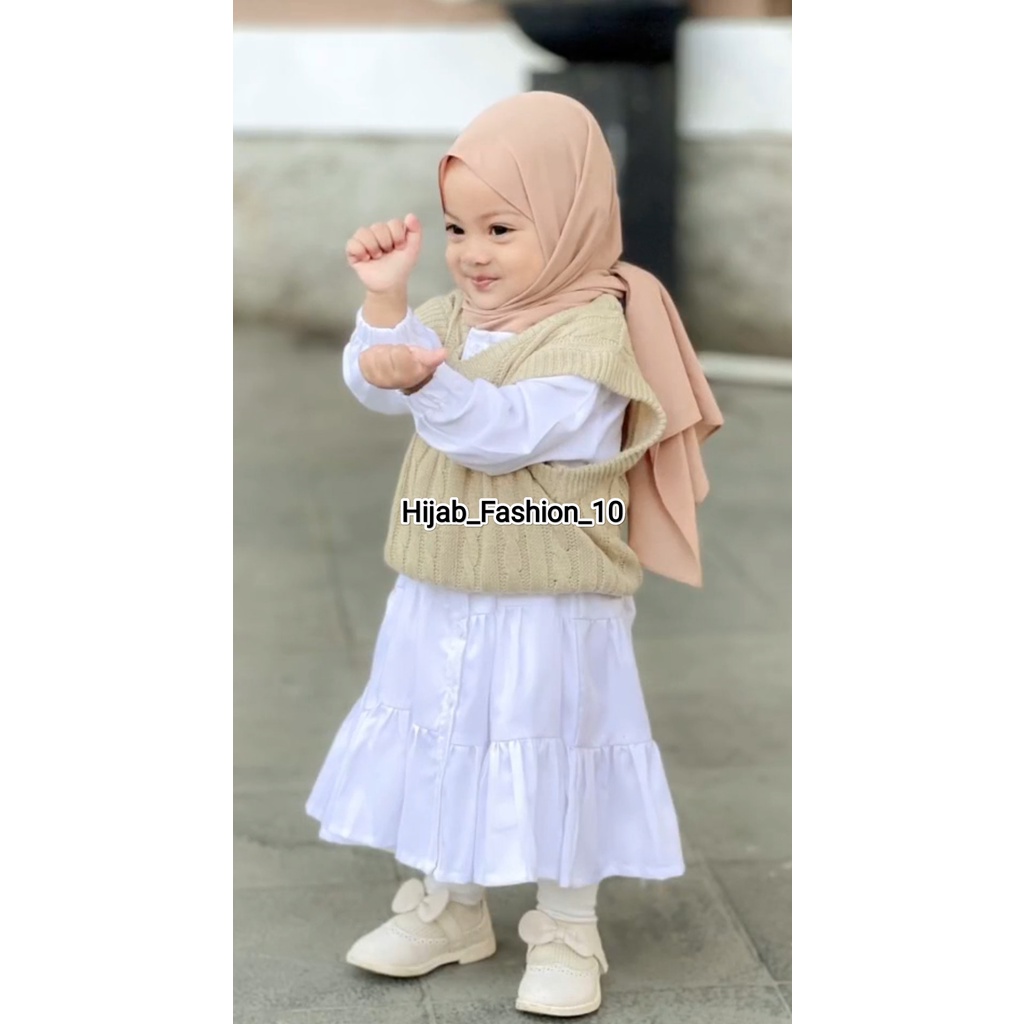 (Terlaris) Pashmina Karet Anak Bayi Instan Uk. 150×50cm Usia 2 - 10 Tahun |Hijab Tk Baby Perempuan Newborn Lucu 5 Sampai 1 Thn |Kerudung Sekolah Lembut Sd Instant  Terbaru 4 – 6 Bln Premium |Hijab_Fashion_10