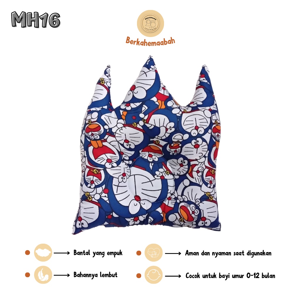 (DORAEMON) Bantal Bayi Anti Peyang Mahkota Series | Bantal Bayi | Flat Head Prevention Pillow | Bantal Mahkota Series