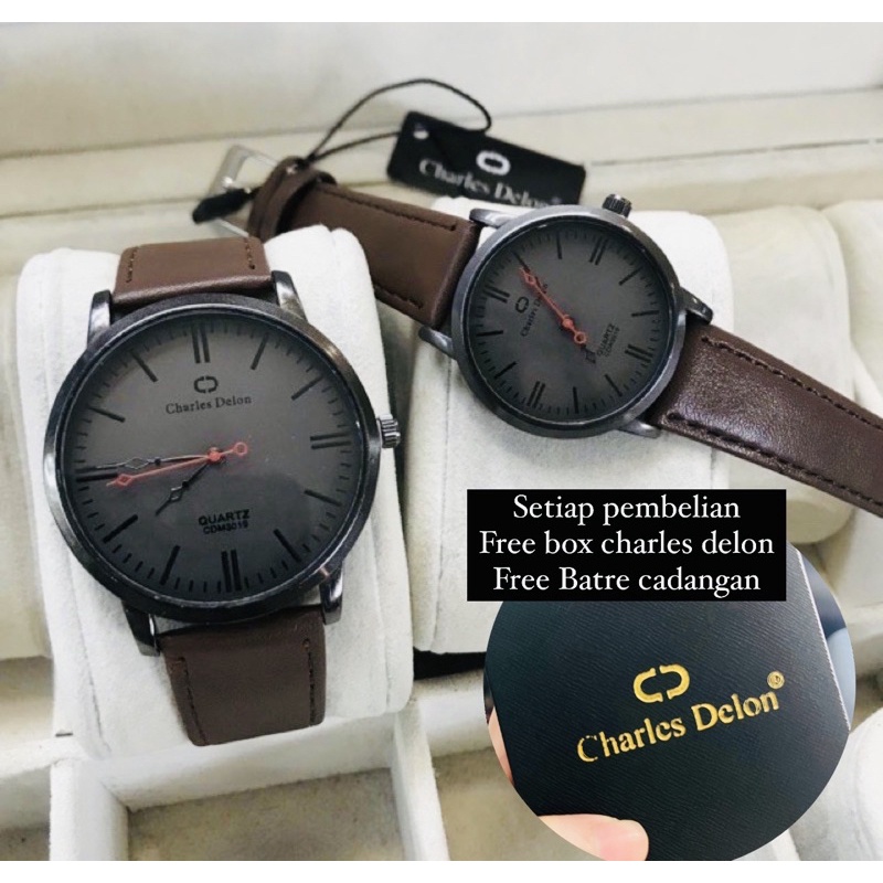 JAM COUPLE CHARLES DELON ORIGINAL ANTI AIR SUDAH COUPLE