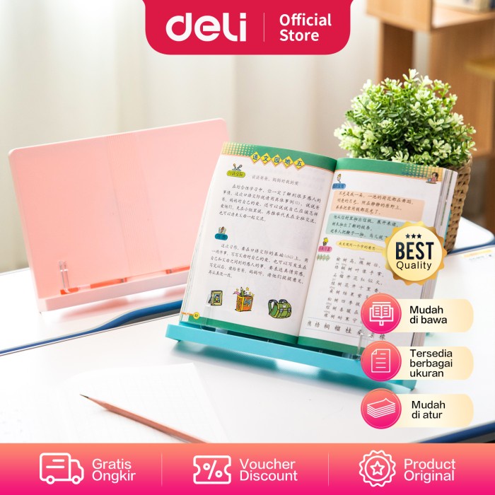 

Deli Stand Reading / Penyangga Bahan ABS Alat Penahan Buku 70530