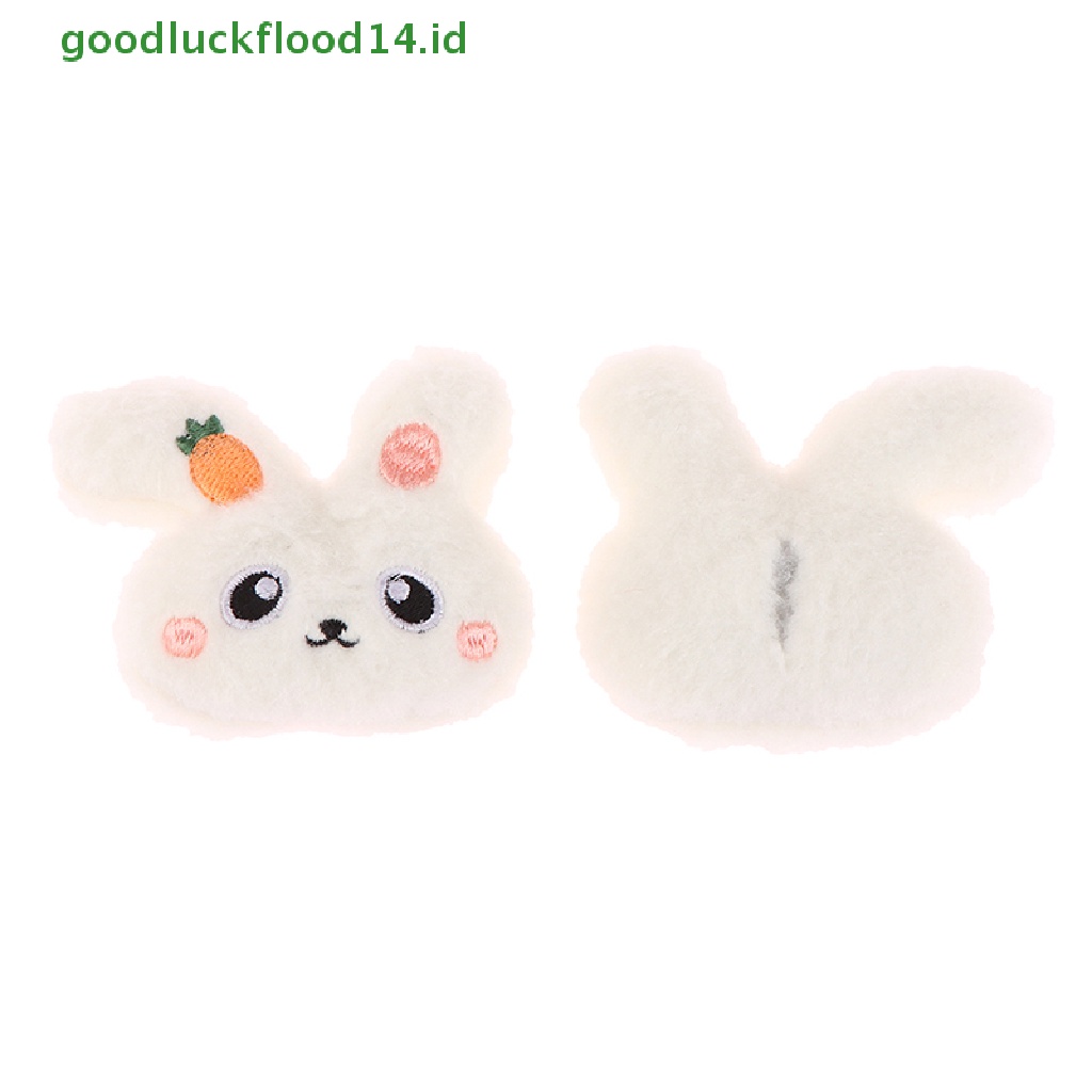 [GOOGFOUR] 2pcs/lot Kartun Mewah Natal Snowman Patch Lucu Kepala Kelinci DIY Aksesoris Isi Kapas Handmade Plush Decorations [TOP]